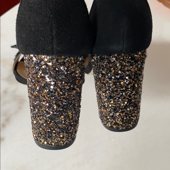 JCREW suede and grosgrain ribbon glitter sandal - Picture 3 of 5
